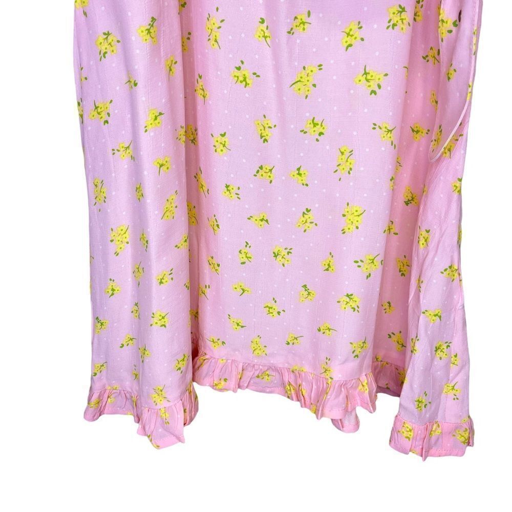 NEW Faithfull the Brand Mid Summer Mini Dress in Luda Floral Print Pink Small - Picture 6 of 14